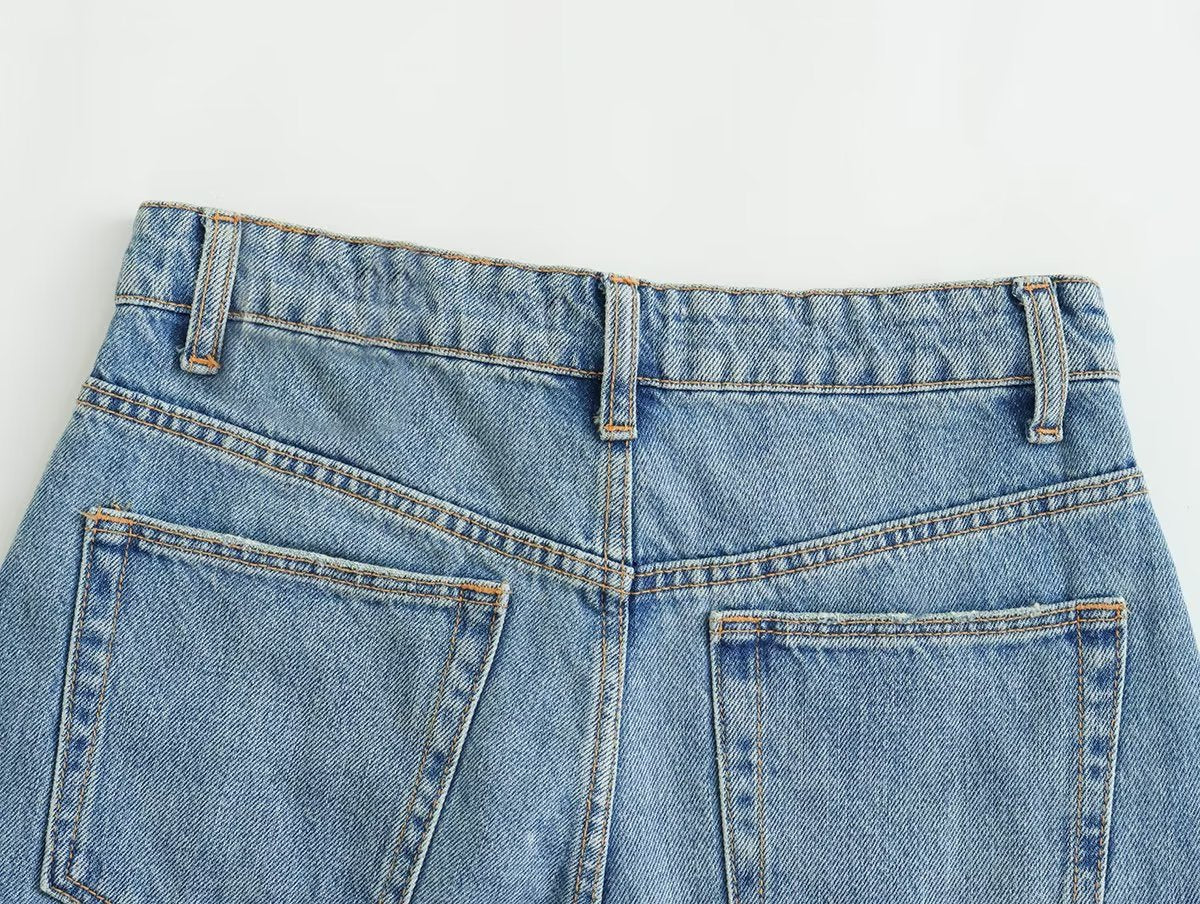 Sommerbukser til kvinder i europæisk og amerikansk vind og taljejeans