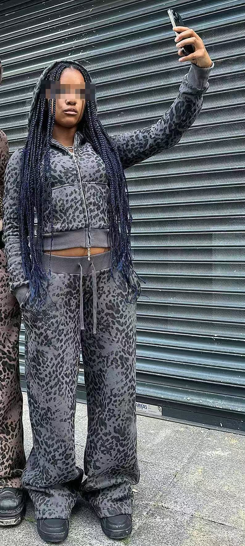 Casual Printed Zipup Hoodie