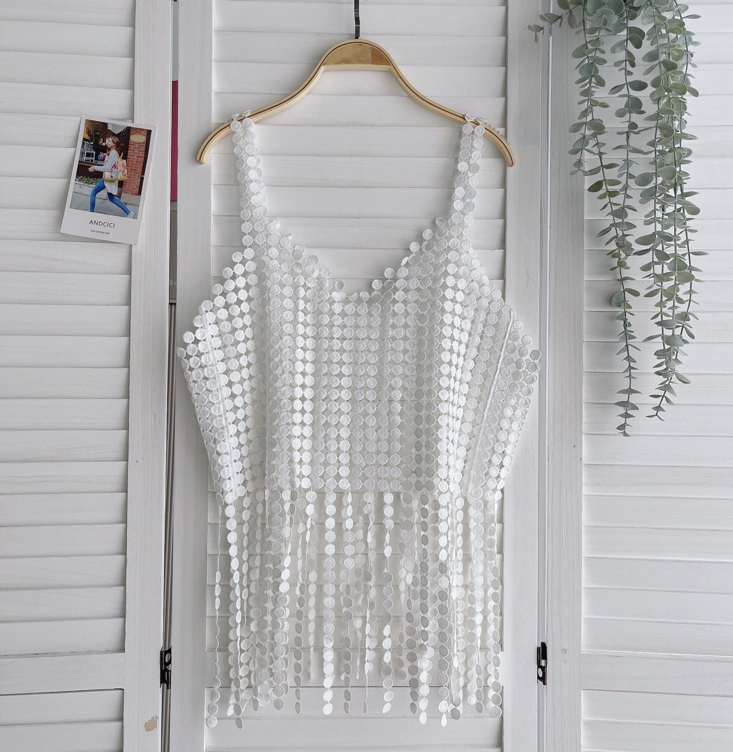Hollow Suspender Vest Women's Summer Sleeveless Top