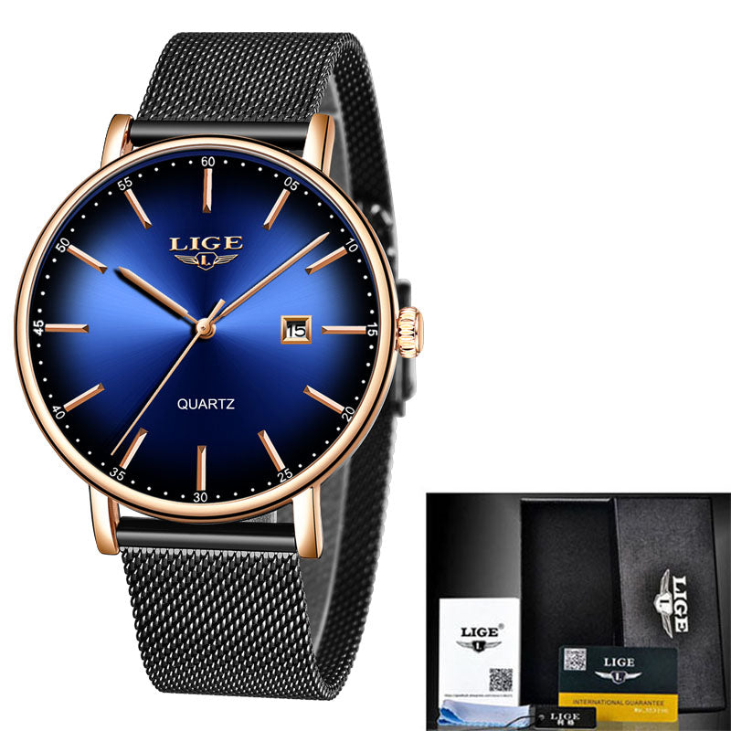 Waterproof multifunctional mesh strap watch