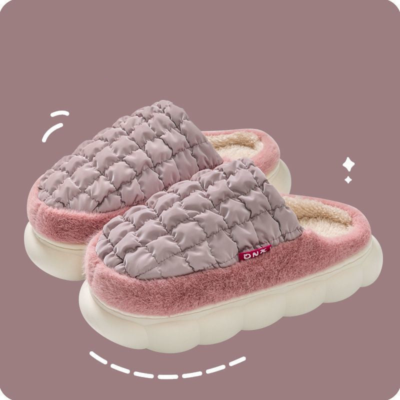 Student Dormitory Men's Thick Sole Fleece Bread Shoes