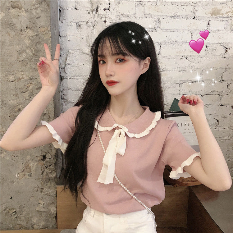 Versatile Sweet And Gentle Short Sleeve T-Shirt