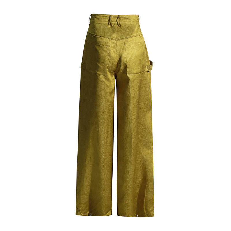 Niche Design High Waist Loose Casual Trousers