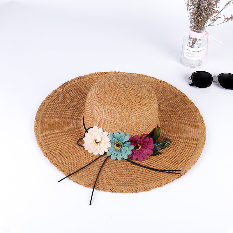 Seaside  Big Brim Rose Red Beach Hat