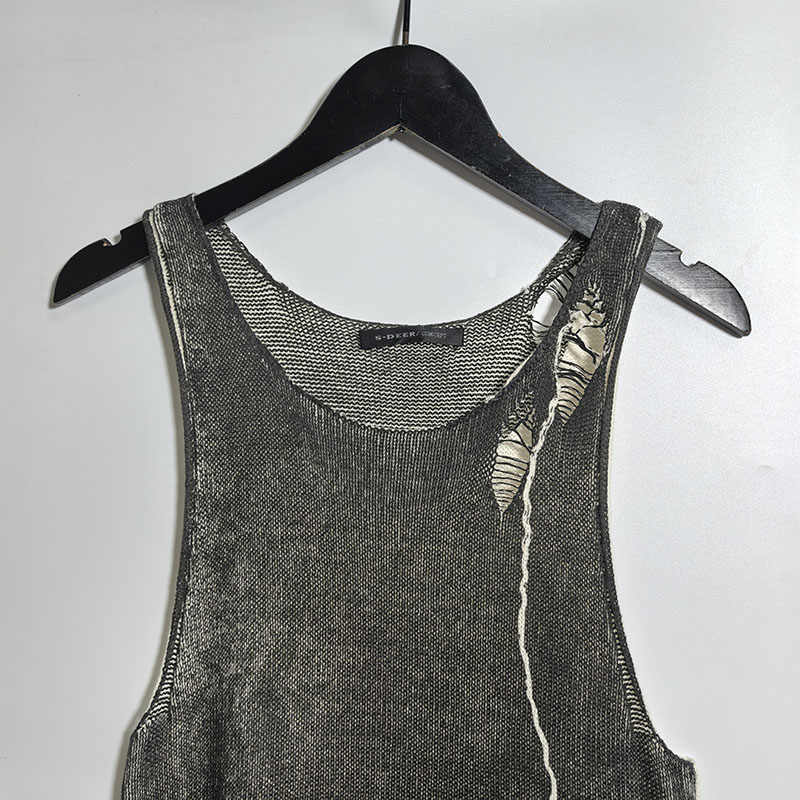 Round Neck Knitted Printing And Dyeing Cotton Vest