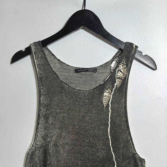 Round Neck Knitted Printing And Dyeing Cotton Vest