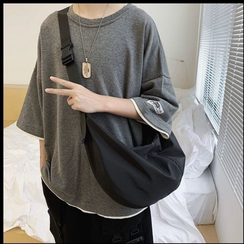 Simple Casual Canvas Bag Men's Chest Japanese Dumpling