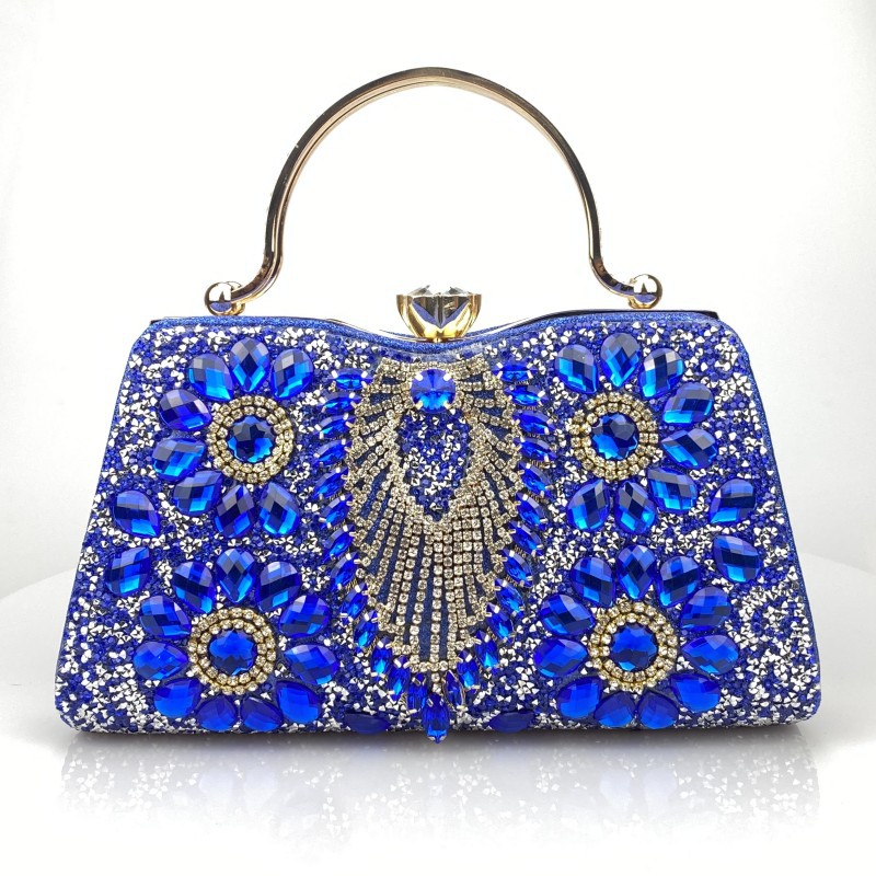 Women's Shiny Banquet Clutch Horizontal Square
