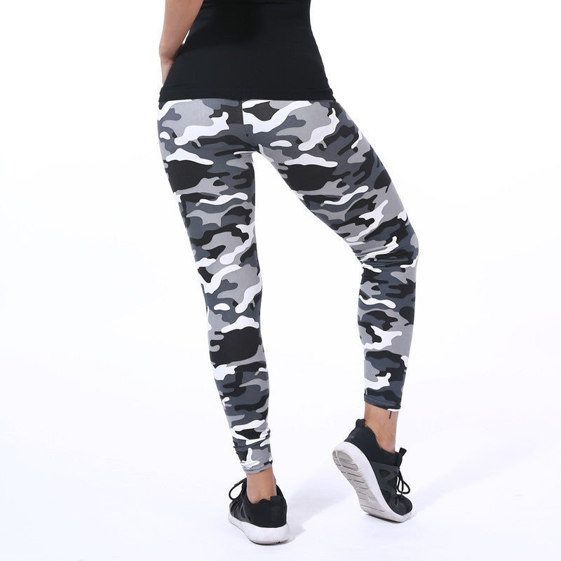 Leggings med camouflagemønster