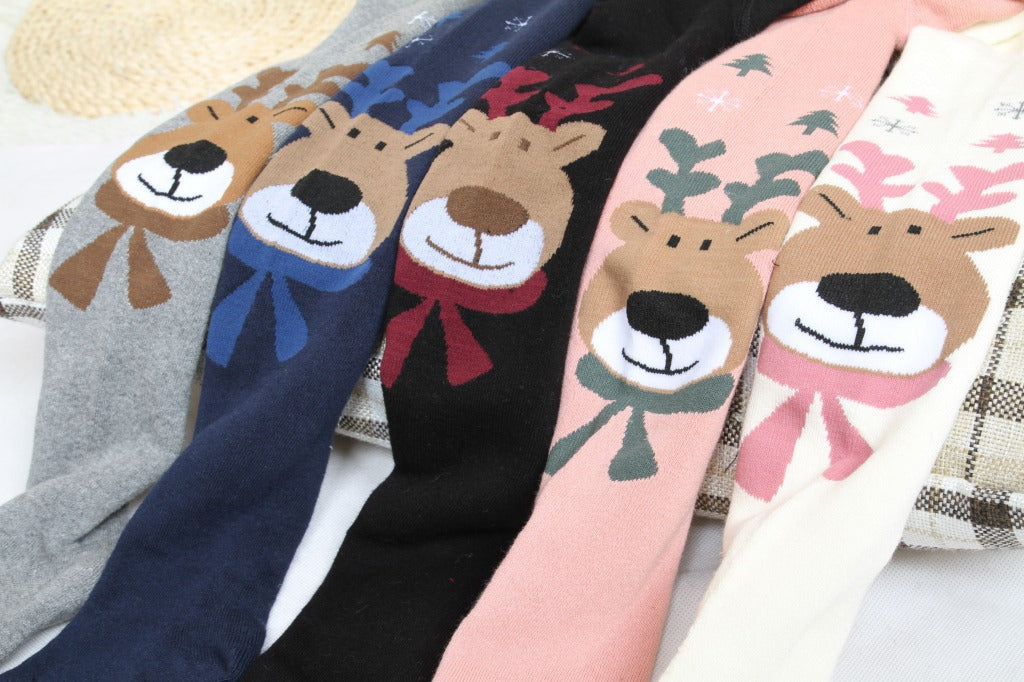 Knitted Padded Fawn Girls Leggings