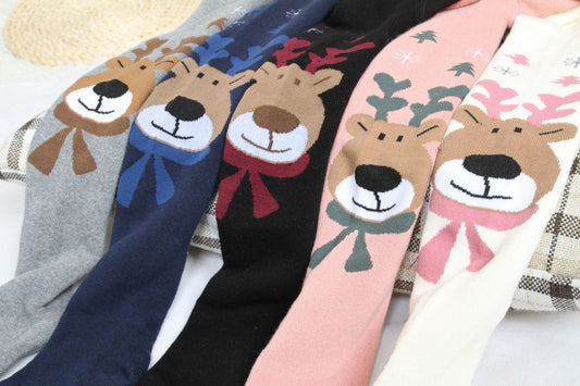 Knitted Padded Fawn Girls Leggings