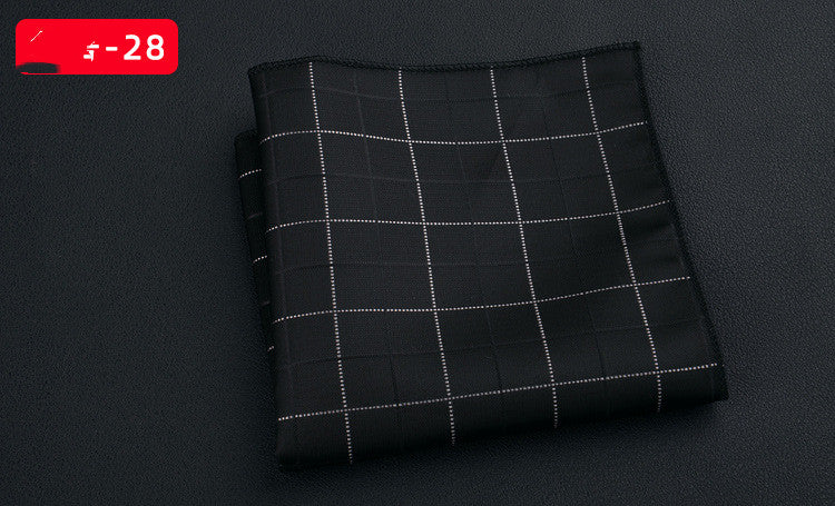 Men's Textured Retro Embroidery Jacquard Square Scarf