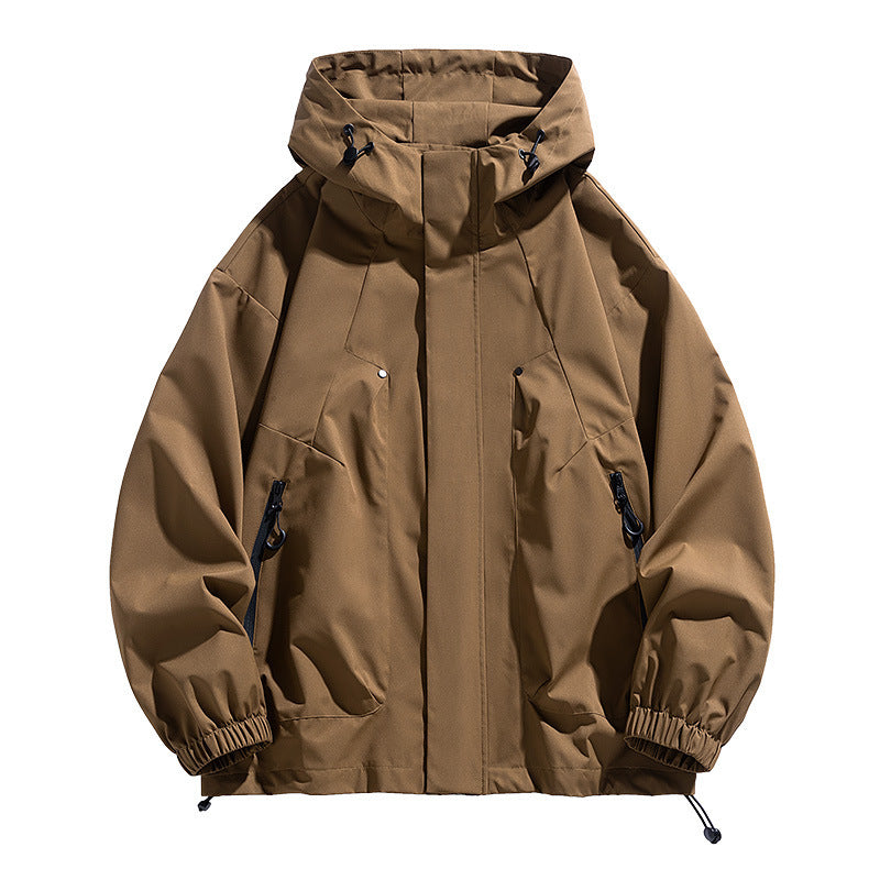 Men's Spring And Autumn Plus Size Hooded Casual Coat