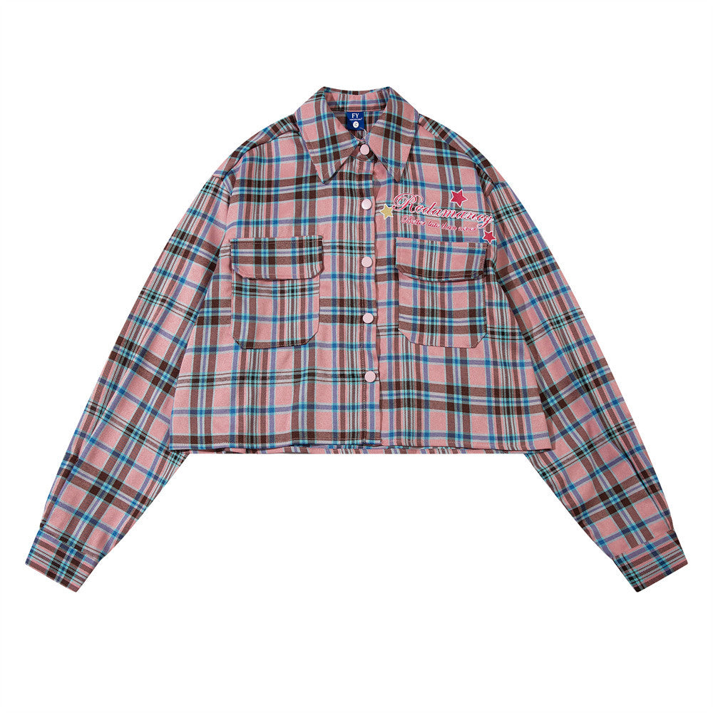 Casual Embroidered Letter Shirt Outer Wear Male And Female Couples Wear
