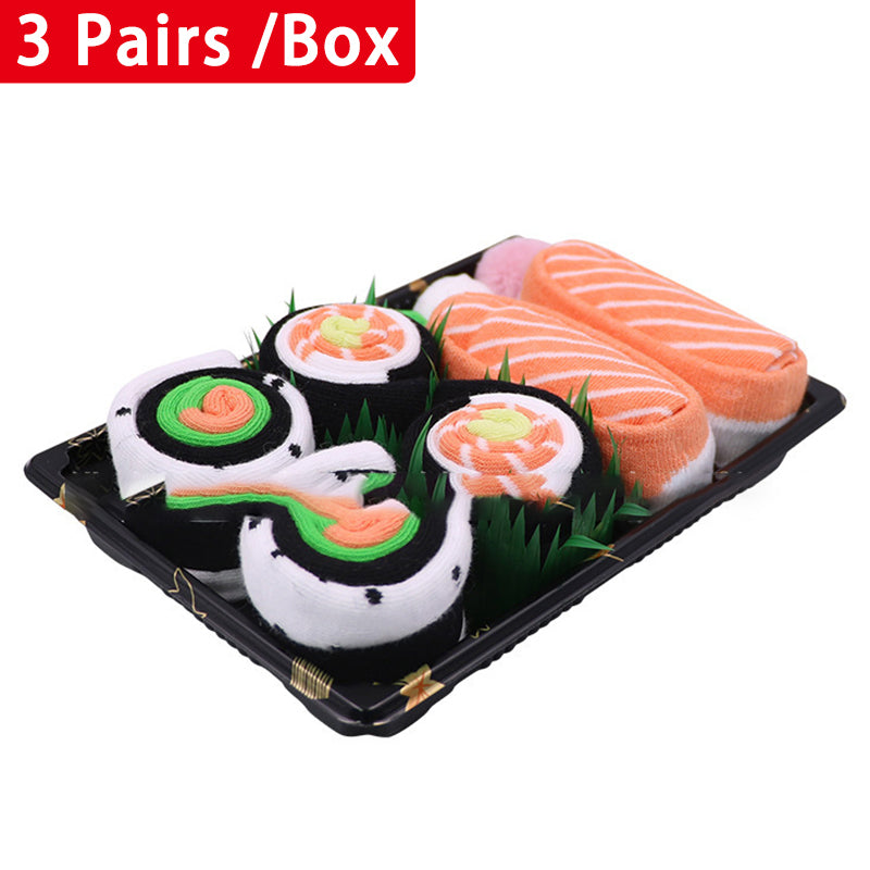 Medium Tube Breathable Combed Cotton Sushi Socks Box