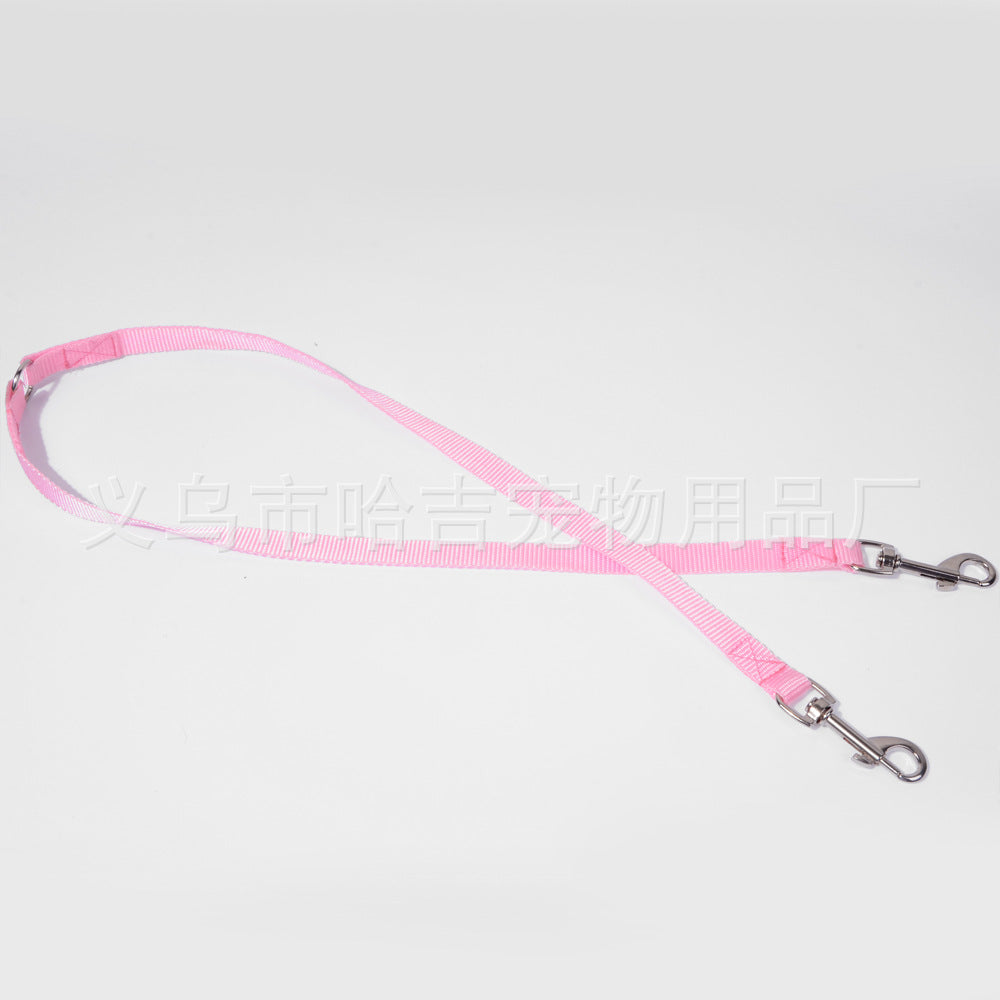 Pet Leash Multicolor Double Head One For Two