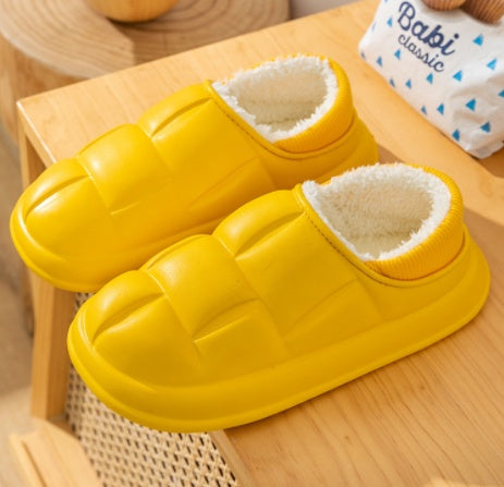 Removable And Washable Cotton Slippers Women's Autumn And Winter Bag Heel