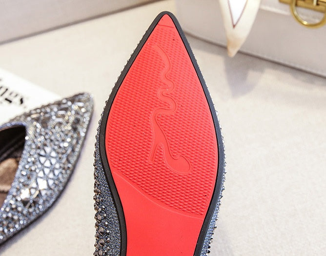 Rhinestone Shoes Women's Full Diamond Flat Bottom