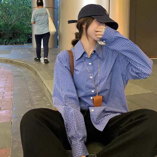 Women's Long-sleeve Versatile Loose Slim Casual Shirt