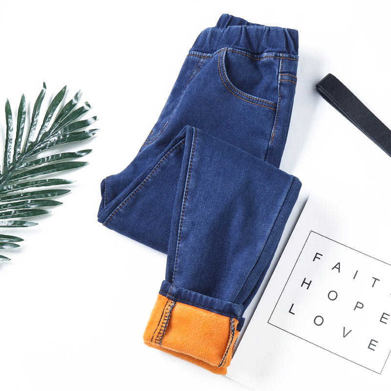 Pants with fleece feet