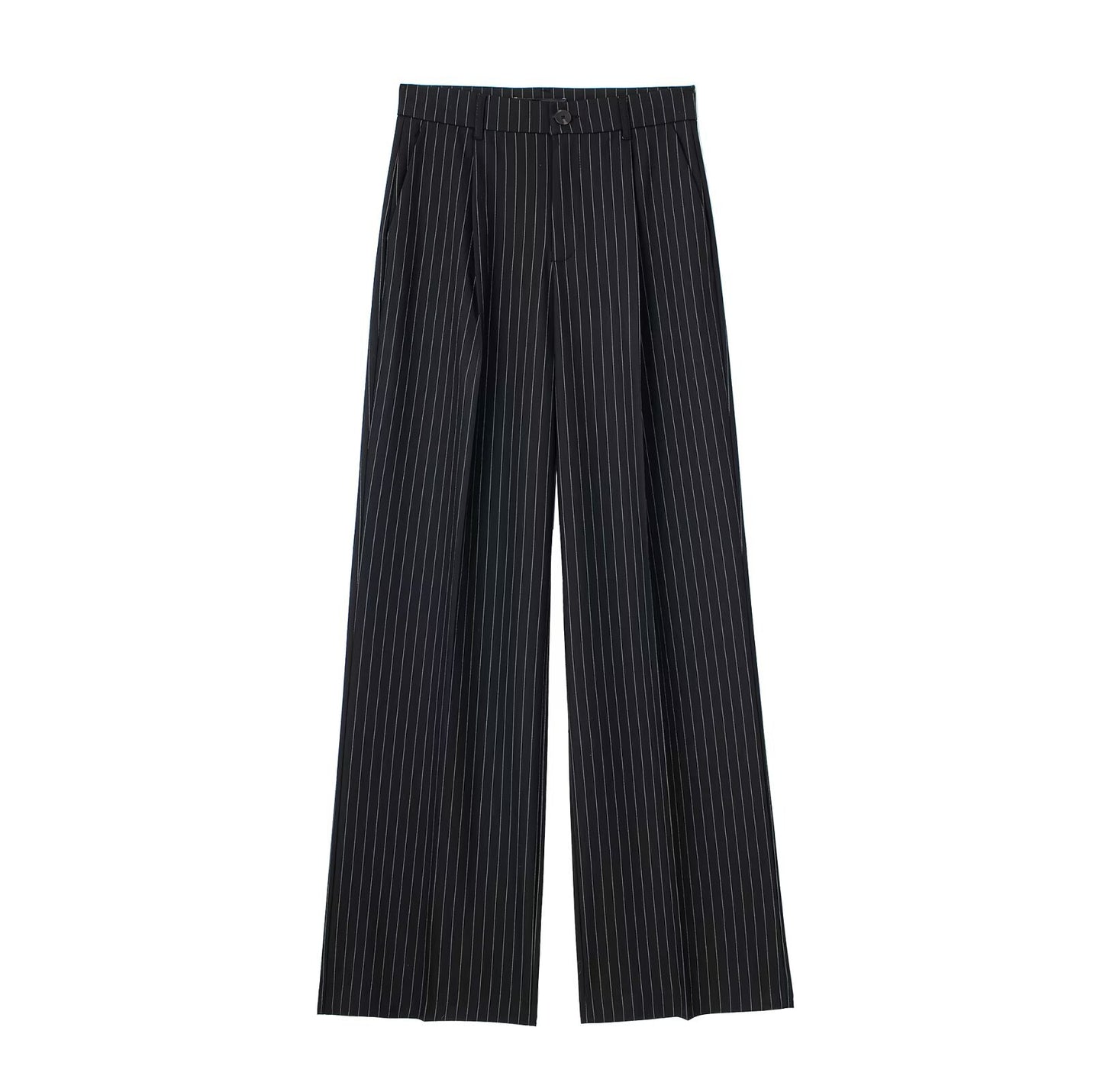 Womens Front-pleated High-waist Pants In Multiple Colors Breathable