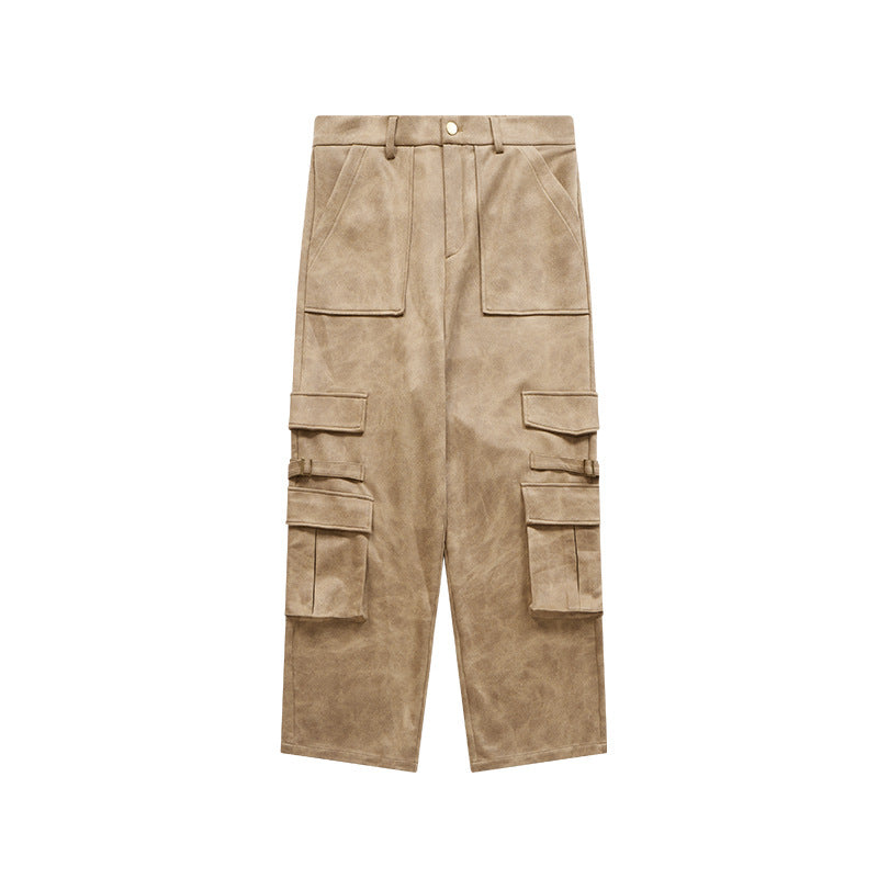 Loose Wide-leg Pants Women's Fashionable Multi-bag Pants