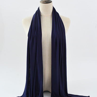 Solid Color Rayon Jersey Women's Scarf Mercerized Cotton Modal Kerchief