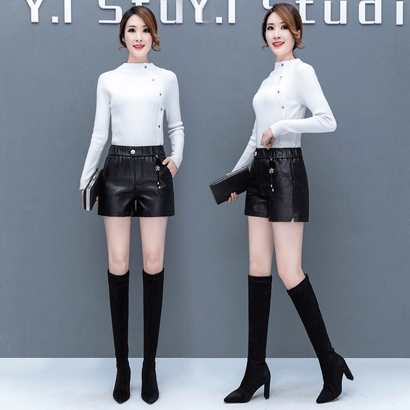 High waist slim boot pants