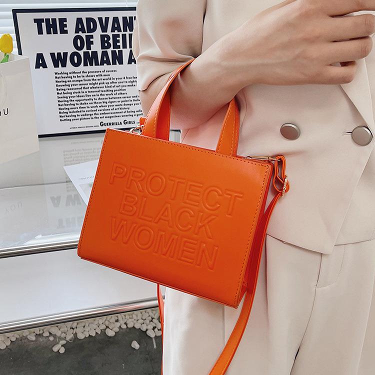 Women's Fashion Casual Embossed Candy-colored Shoulder Messenger Bag