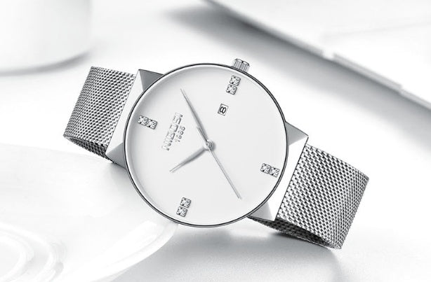 nibosi fashion ultra-thin mesh strap quartz watch