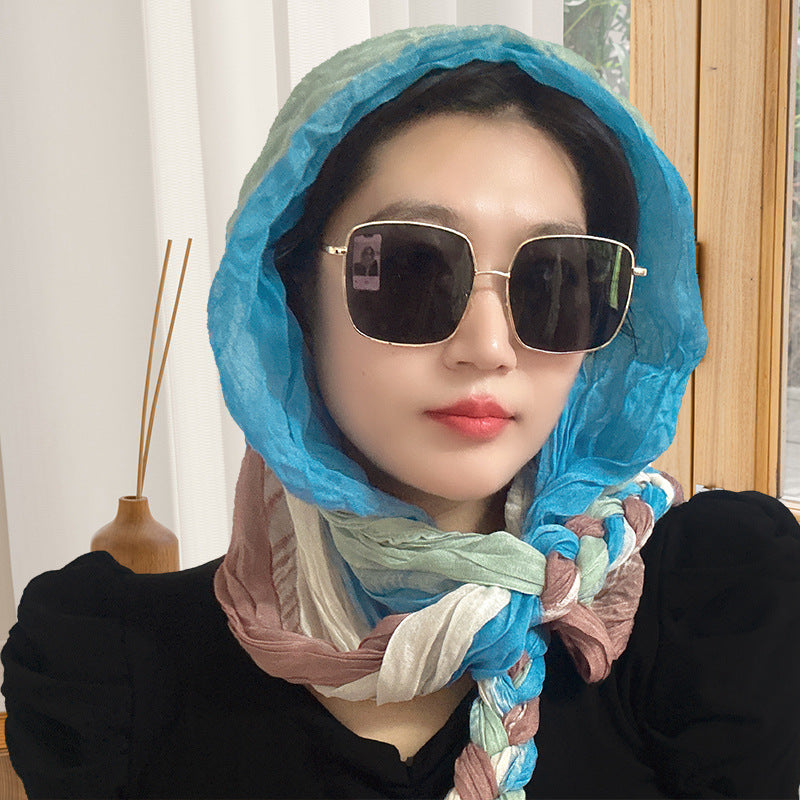 Hand-woven Hair Braid Scarf Girls Fashion Thin Scarf