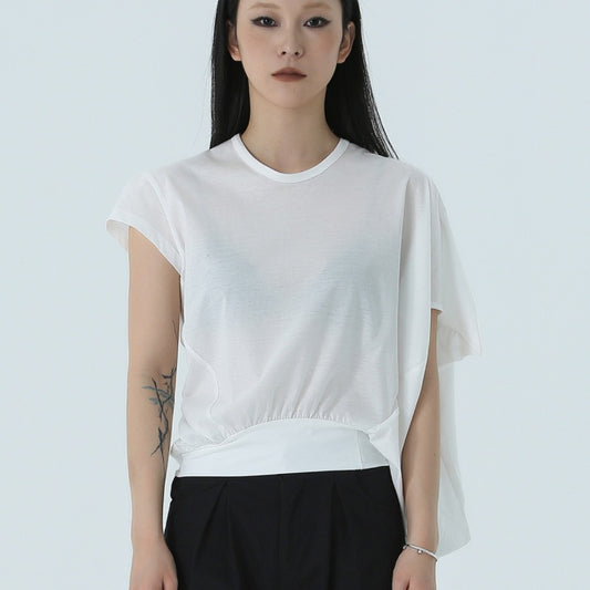 Sommer Ny Irregulær Kortærmet T-shirt