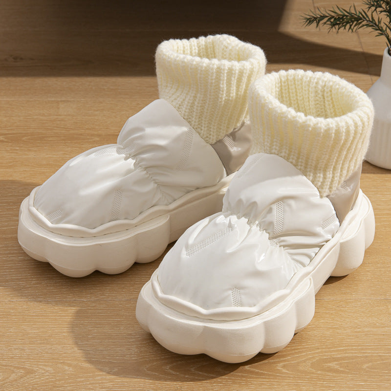 Men's Color Blocking High Top Cotton Shoes