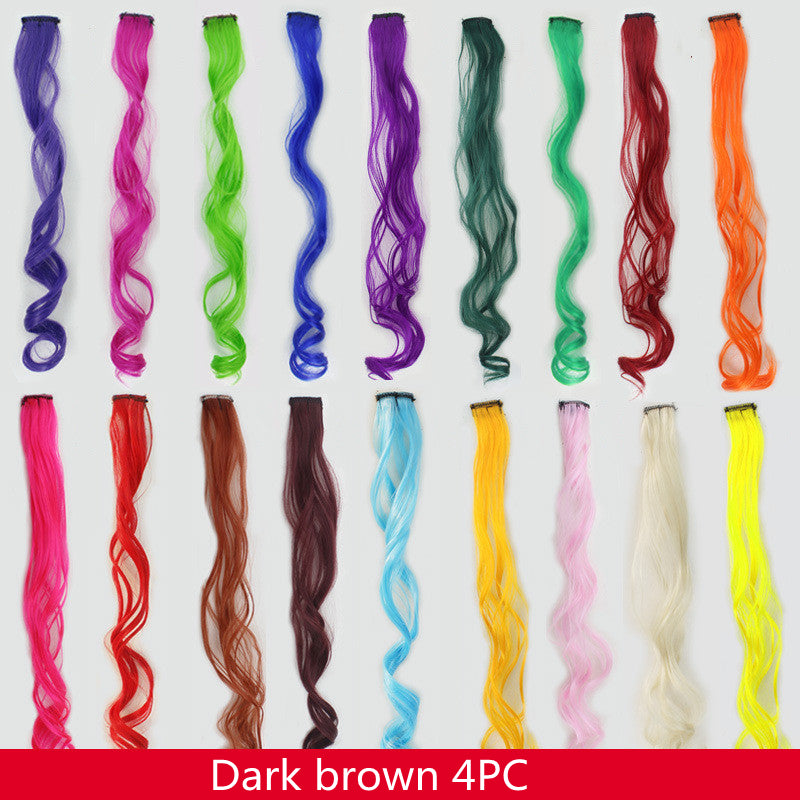 Hanging Ear Dyeing Piece, Wig Piece, Scheming Gradient Highlighting Wig, Color Hanging Ear Perm, One Piece Seamless Hair Extension