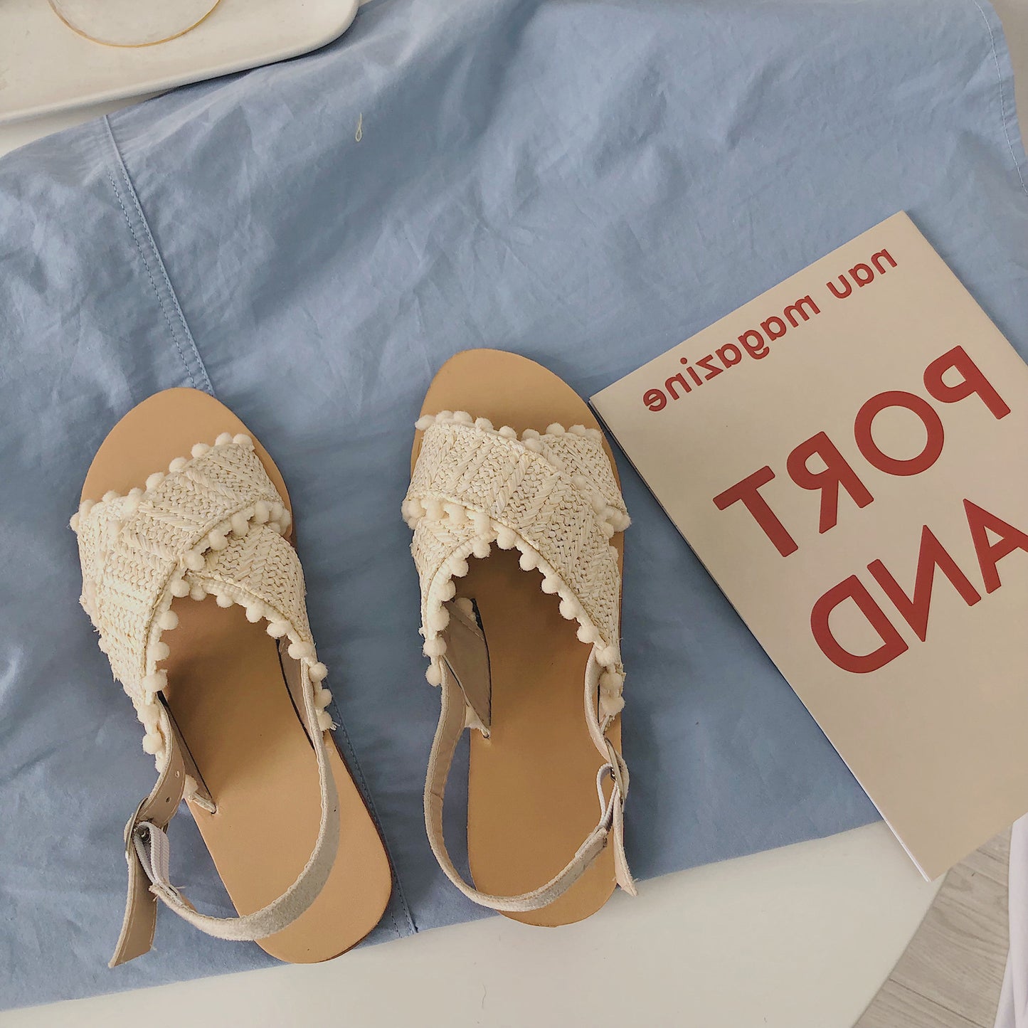 Fashion wild student casual Roman flat shoes