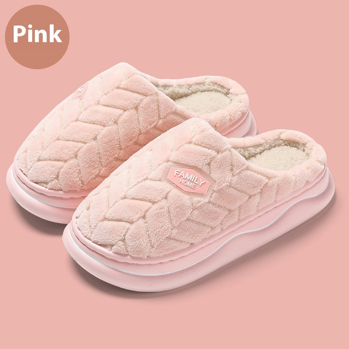 Thick Bottom Non-stinky Feet Home Indoor Non-slip Winter Fluffy Slippers