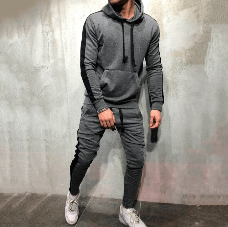 Hooded button cardigan men's sports