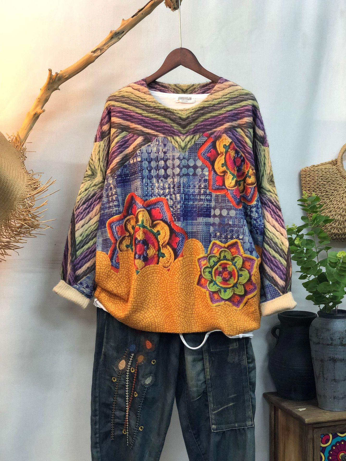 New Women's Loose-fitting Round-neck Sweater For Outerwear
