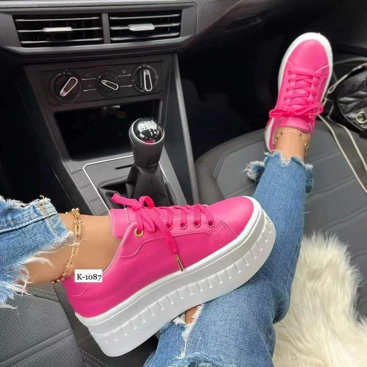 Large Size Round Toe Platform Casual All-match Viscose Shoes