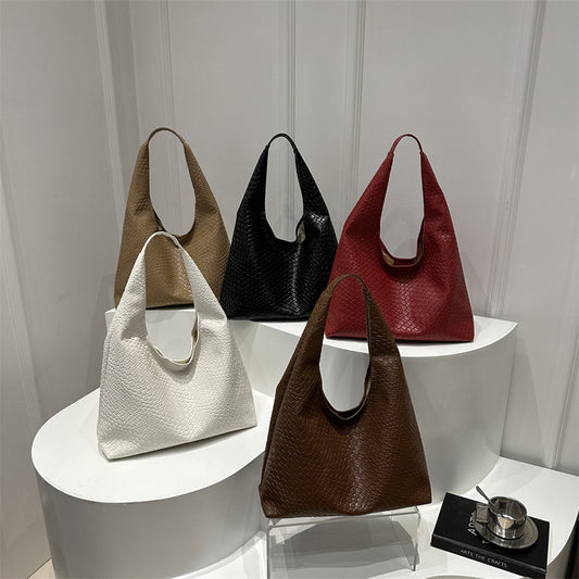 Retro Large Capacity Solid Color Single-shoulder Bag Popular