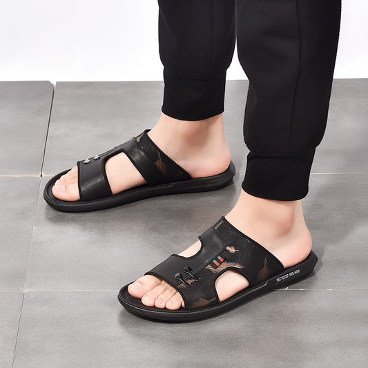 Korean Version Men's All-match Beach Sandals Non-slip Flip Flops