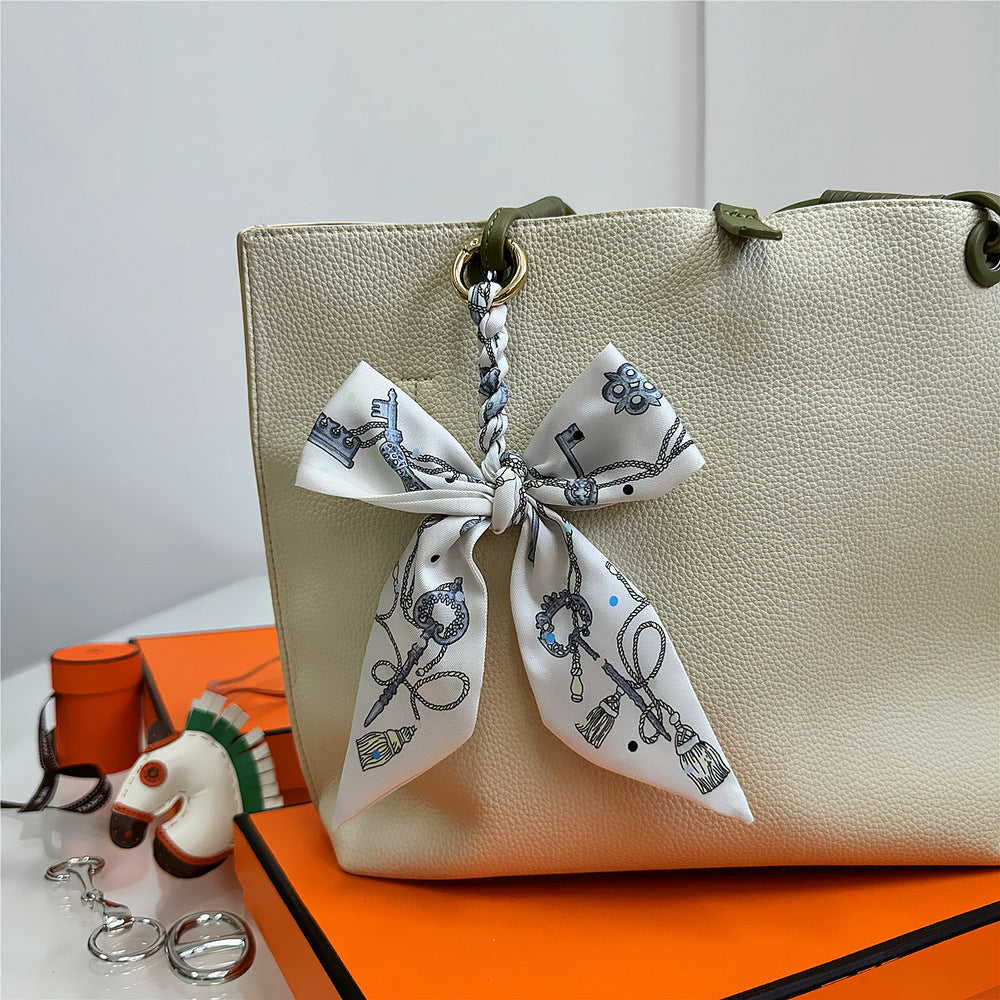 Women's Polyester Bag Decorative Scarf Pendant
