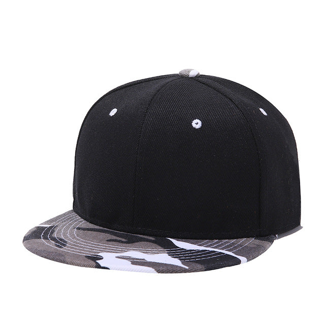 Men's And Women's Fashion Color Blocking Flat Brim Duck Tongue Hat