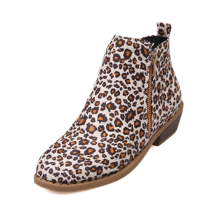 European And American Retro Polished Side Zipper Ankle Boots