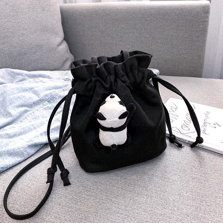 Cartoon canvas shoulder bag