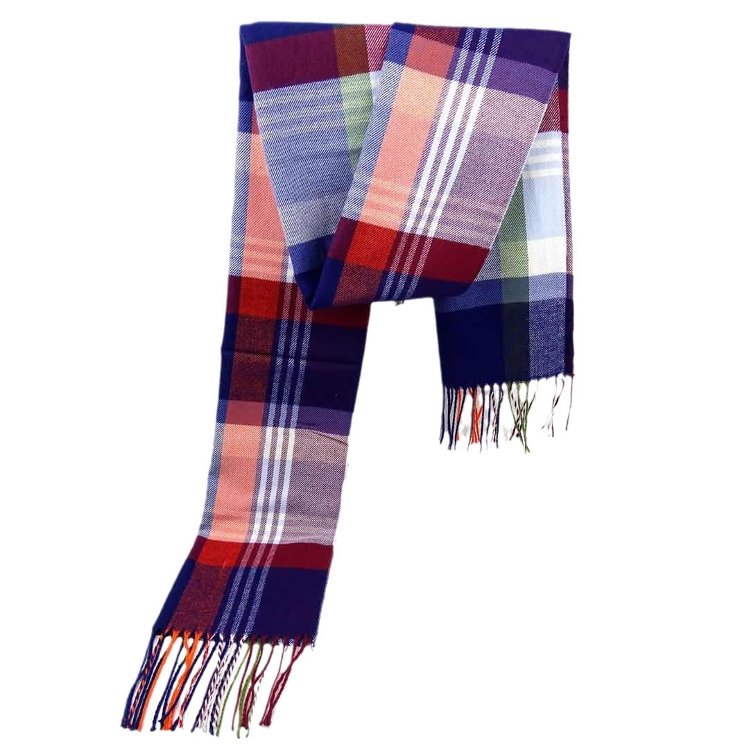 Men's Versatile Reversible Checkered Shawl Scarf
