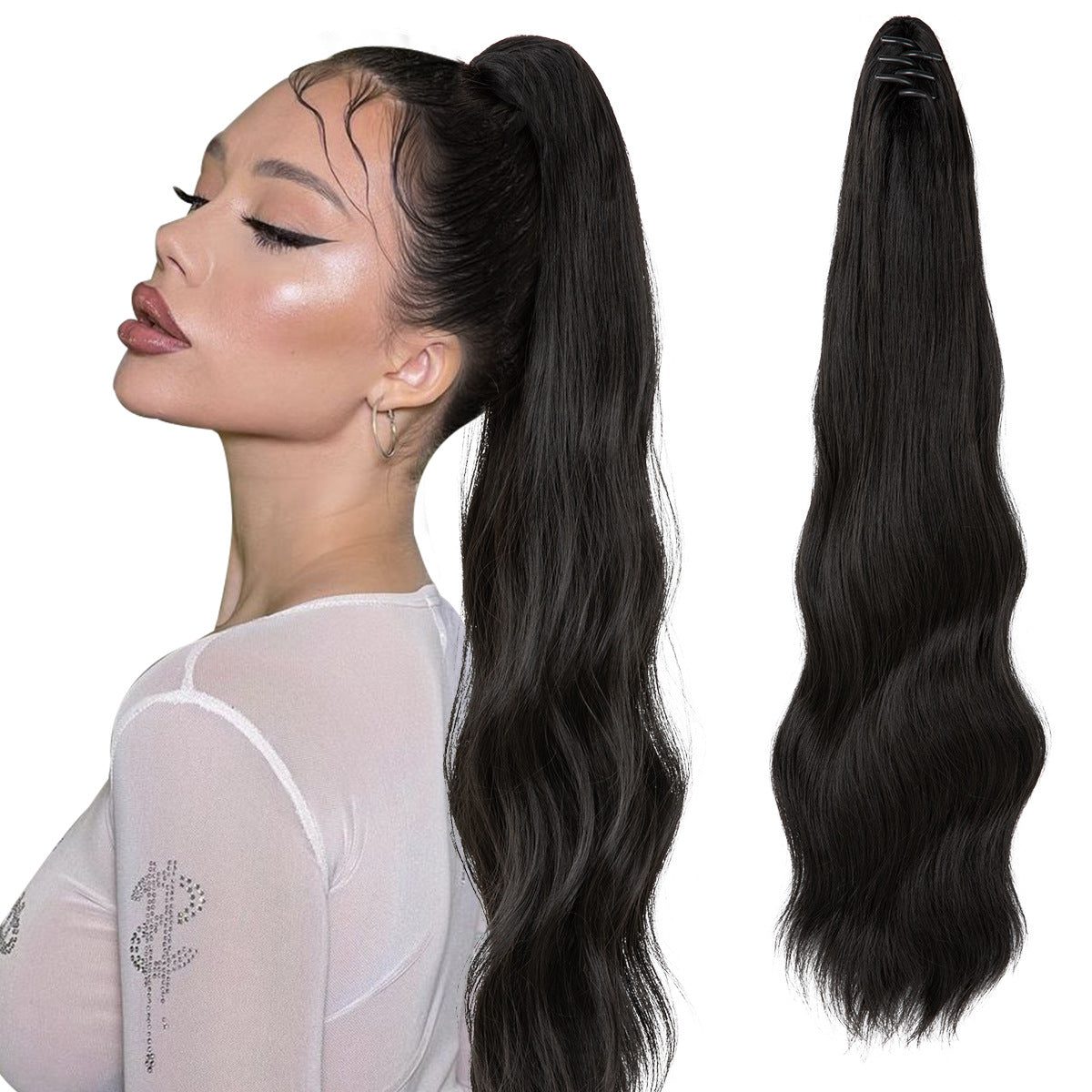 European And American Womens Wigs With Long Ponytails