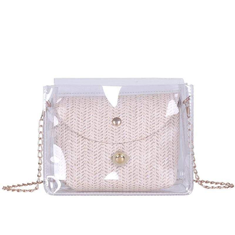 Summer Transparent Bag Fairy New Woven Picture Jelly Bag Wild Chic Chain List