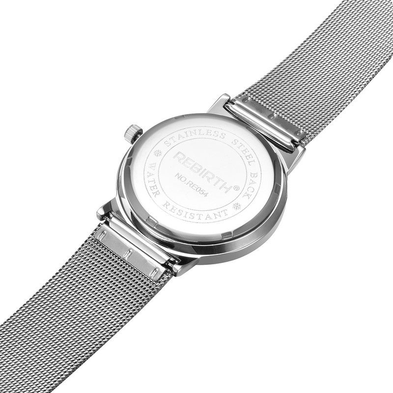 Steel mesh waterproof watch with hands