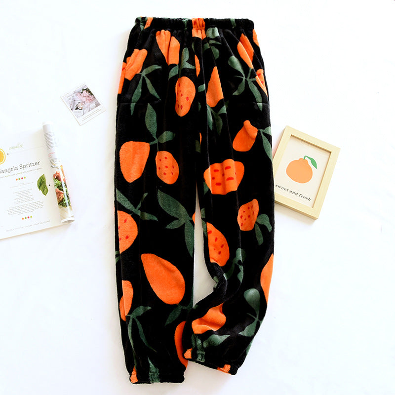Fleece-lined Thickened Autumn And Winter Women's Trousers Warm